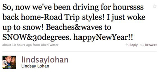 Illustration for article titled Courtney Love Returns To Twitter; Lindsay Lohan Hits The Road